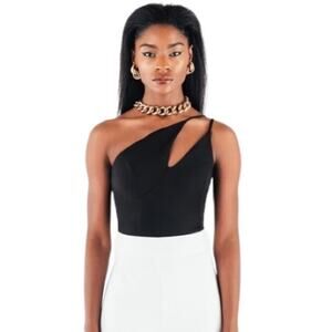 Chloe Kristyn Monica Bodysuit Black Medium NWT Style 42763